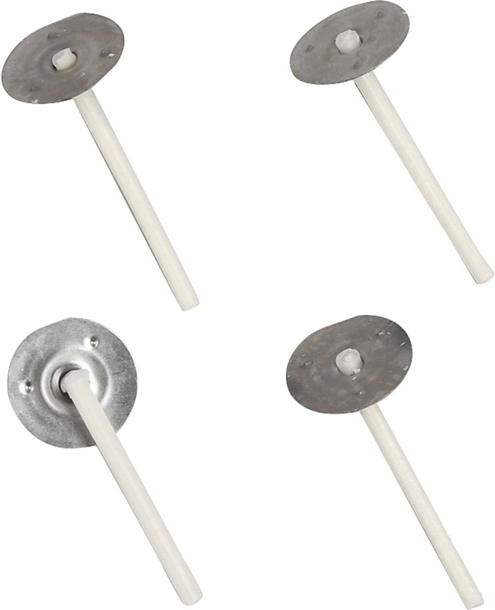 Creativ company waxed kaarsenlonten l:35 mm 100 stuks