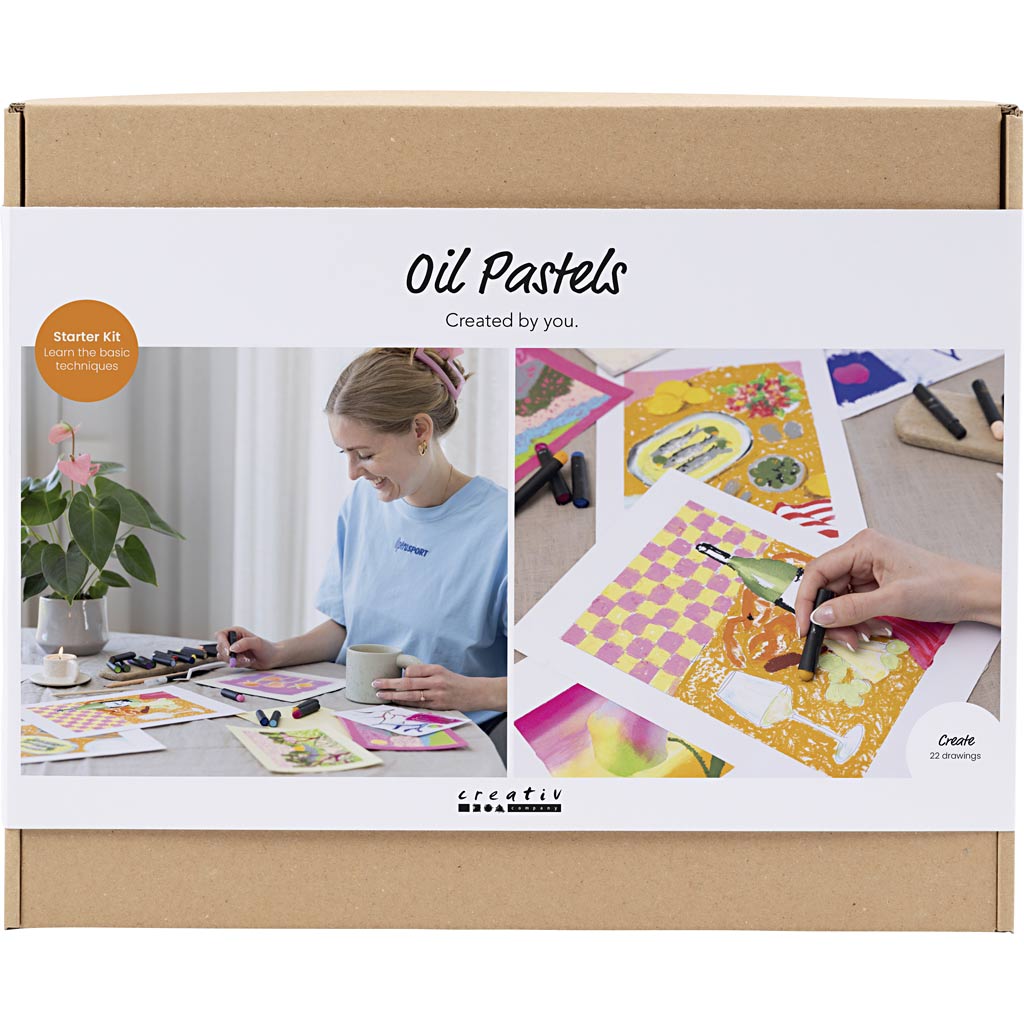 Creativ company http: www.cchobby.nl starter-hobbyset-oliepastel-diverse-kleuren-1-doos