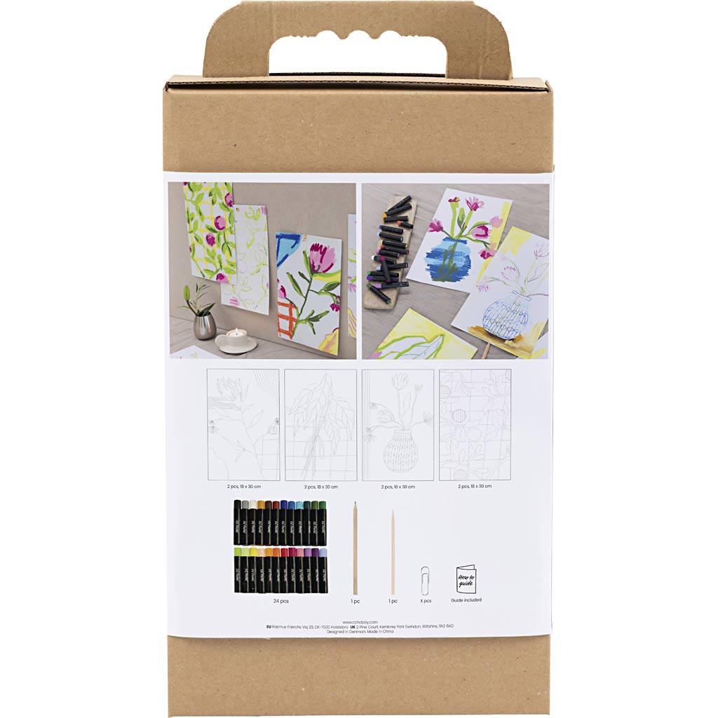 Creativ company http: www.cchobby.nl hobbyset-oliepastel-bloemen-diverse-kleuren-1-doos