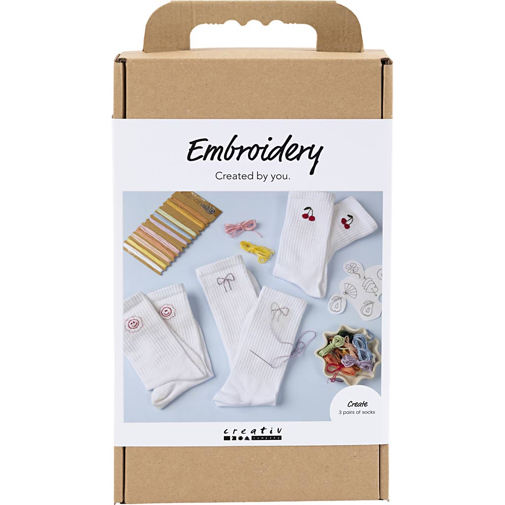 Creativ company http: www.cchobby.nl hobbyset-borduurwerk-sokken-wit-1-doos