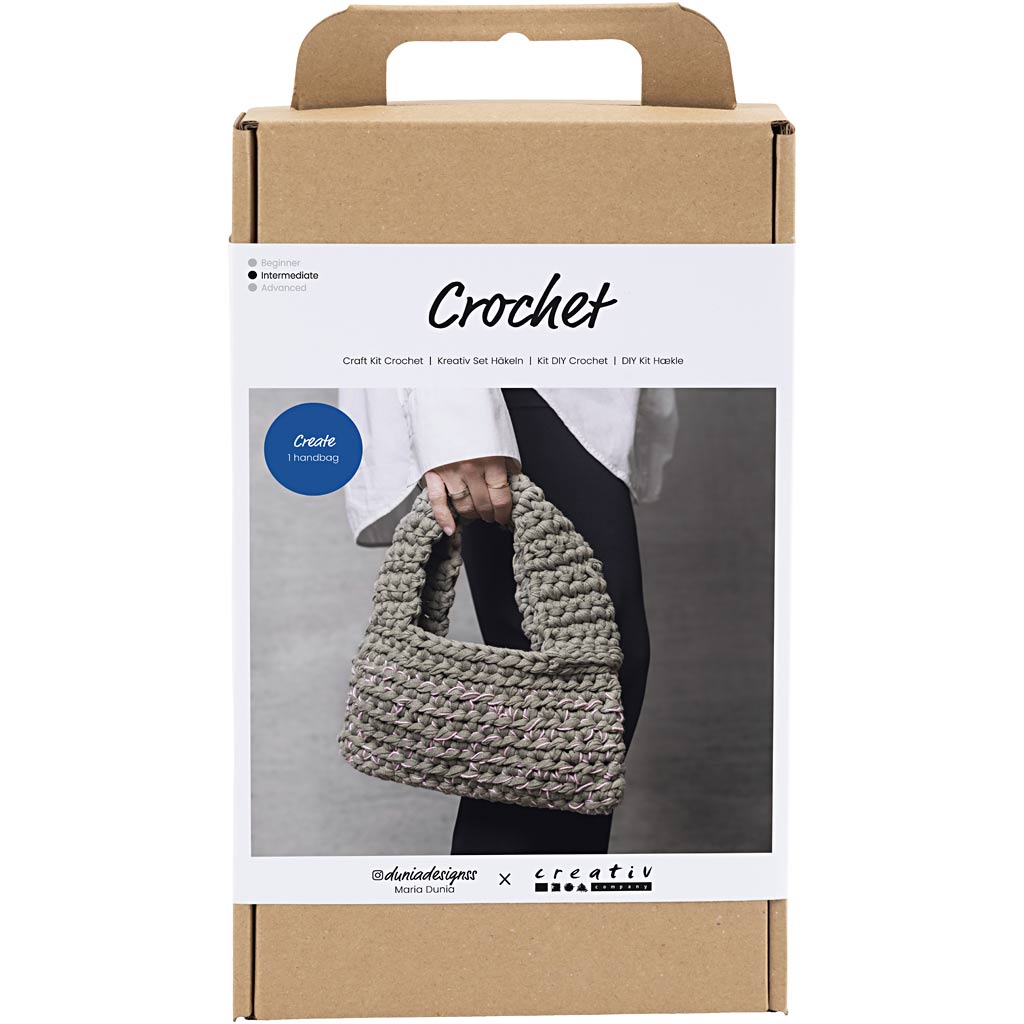 Creativ company http: www.cchobby.nl hobbyset-haken-stoere-tas-olijfgroen-1-doos
