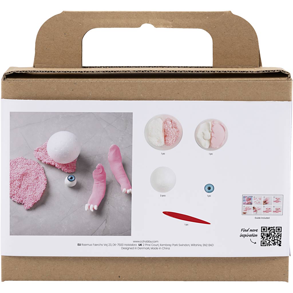 Creativ company http: www.cchobby.nl mini-hobbyset-boetseren-monster-sally-lichtroze-1-doos