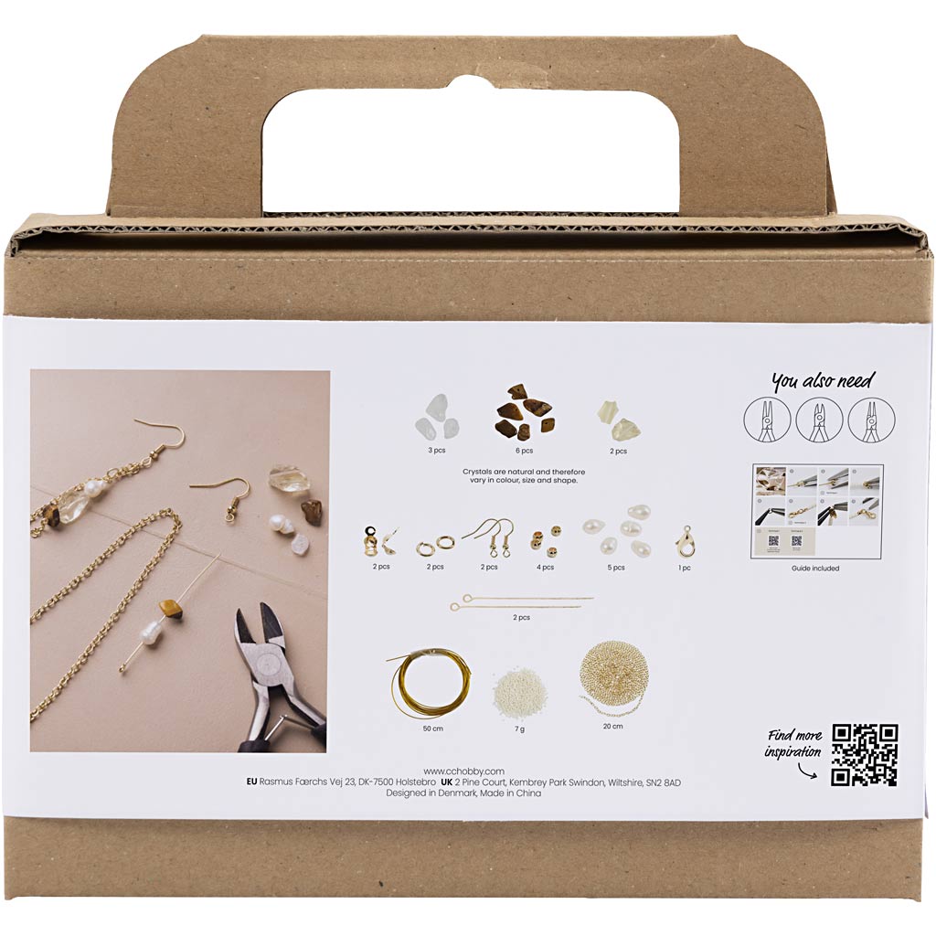 Creative company http: www.cchobby.nl mini-hobbyset-sieraden-kristal-halsketting-en-oorbellen-1-doos