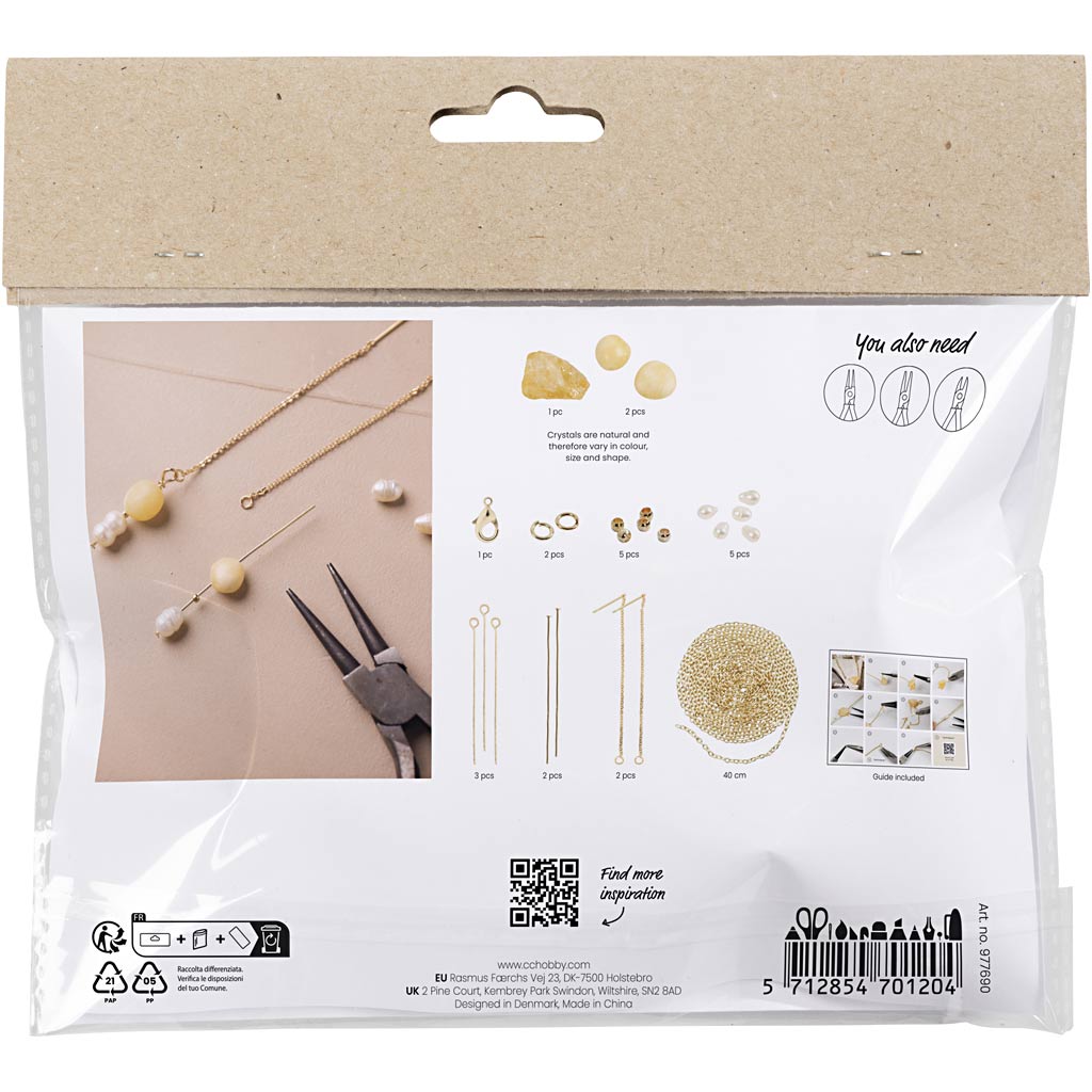 Creative company http: www.cchobby.nl mini-hobbyset-sieraden-honingcalciet-ketting-en-oorbellen-1-doos