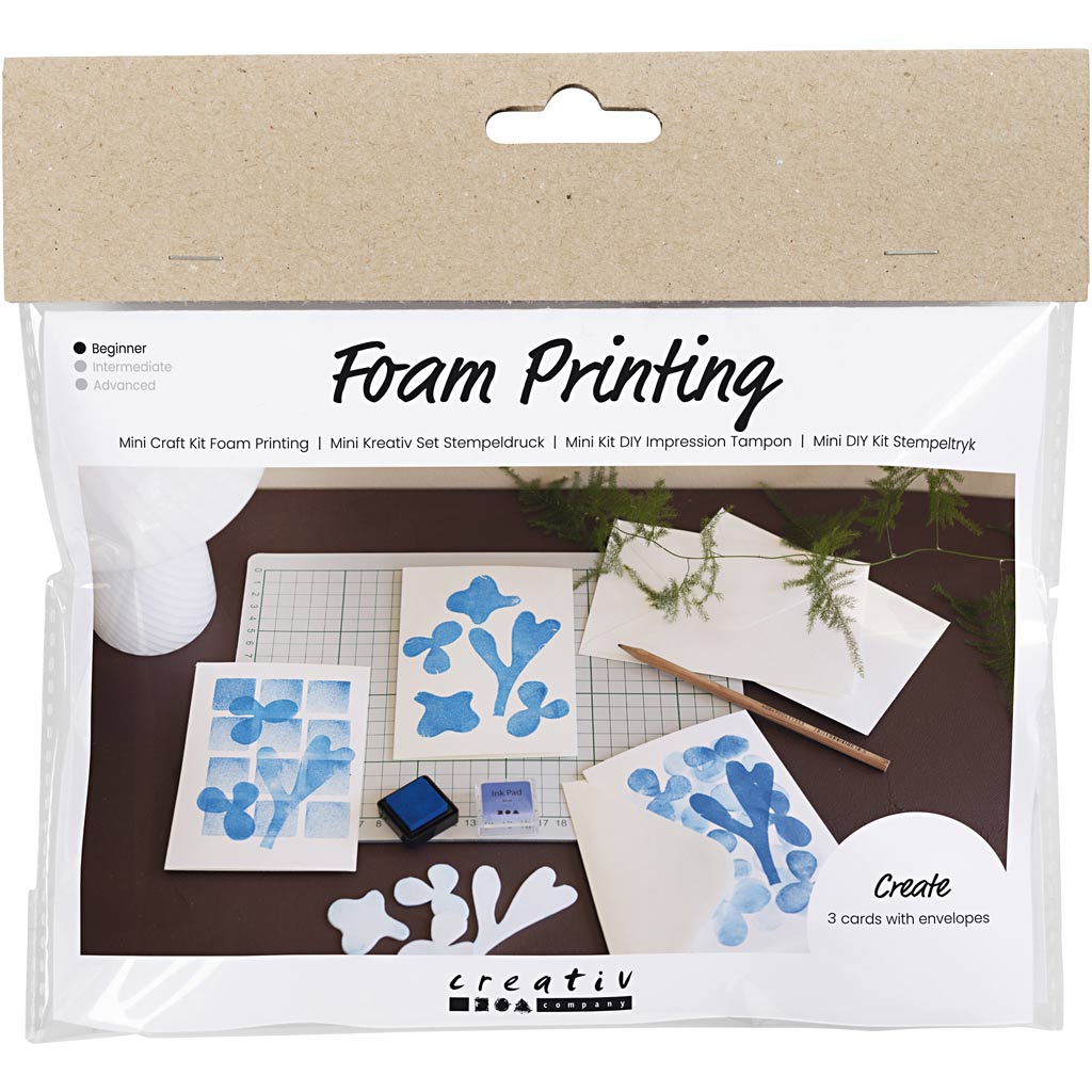 Creativ company http: www.cchobby.nl mini-hobbyset-foam-druk-kaart-met-dessin-wit-off-white-1-doos