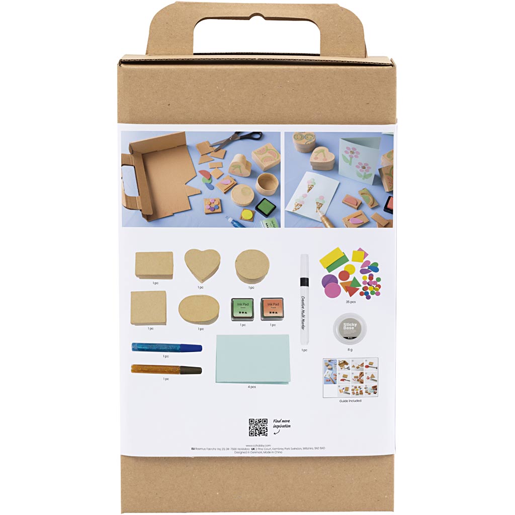 Creativ company http: www.cchobby.nl hobbyset-foam-druk-versierde-dozen-en-kaarten-beige-mid-groen-mint-helder-rood-1-doos