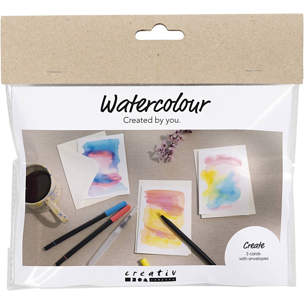 Creativ company http: www.cchobby.nl mini-hobbyset-aquarel-kaarten-en-enveloppen-1-doos