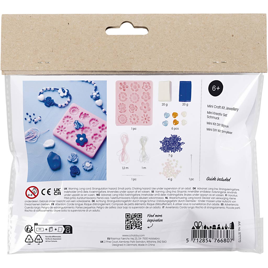 Creativ company http: www.cchobby.nl mini-hobbyset-sieraden-bloemen-diverse-kleuren-1-doos