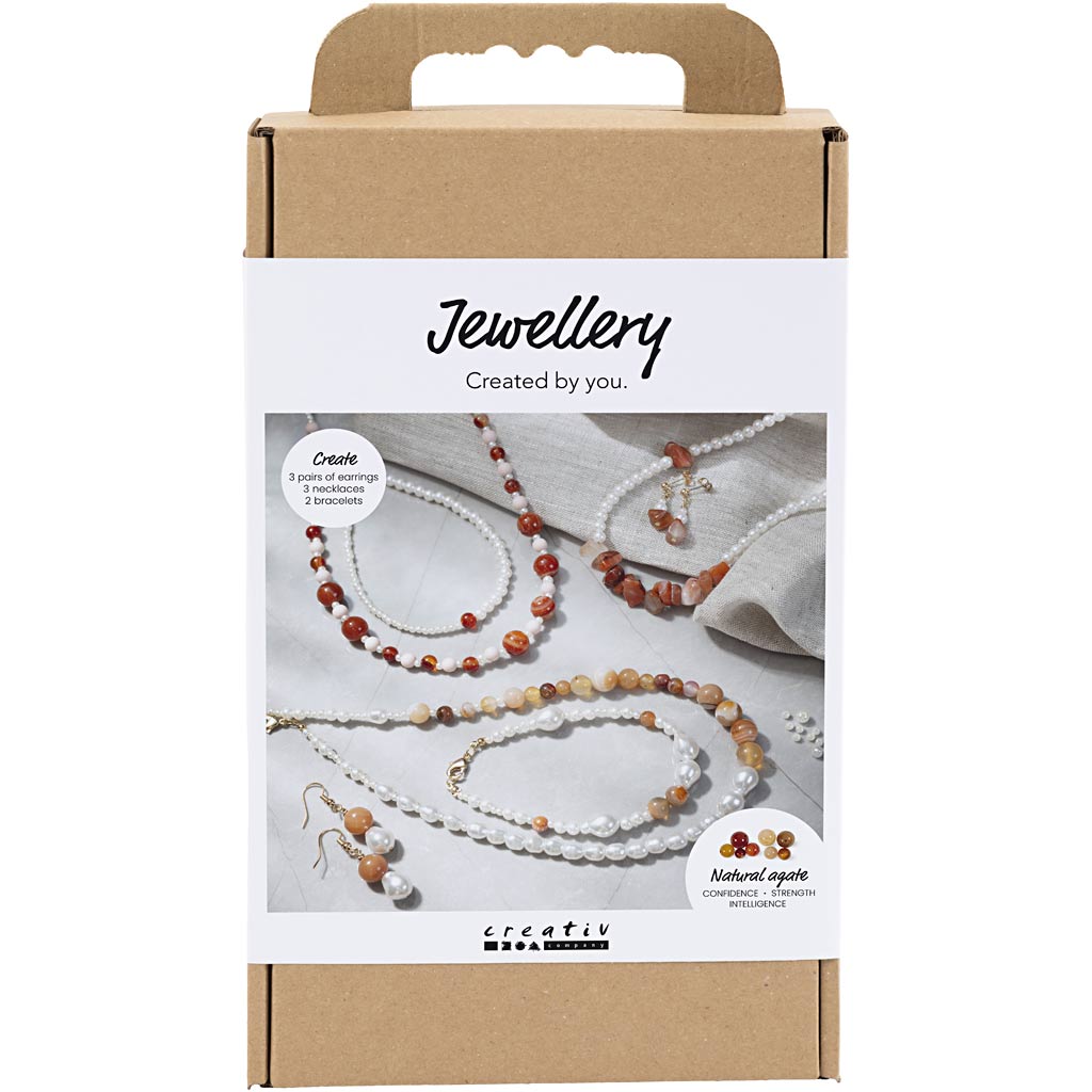 Creativ company http: www.cchobby.nl hobbyset-sieraden-beige-burnt-orange-wit-parelmoer-1-doos
