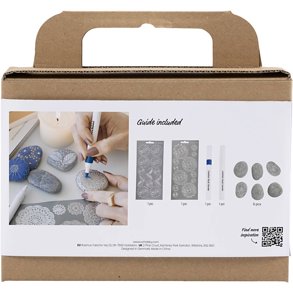 Creativ company http: www.cchobby.nl mini-hobbyset-steendecoratie-blauw-1-doos