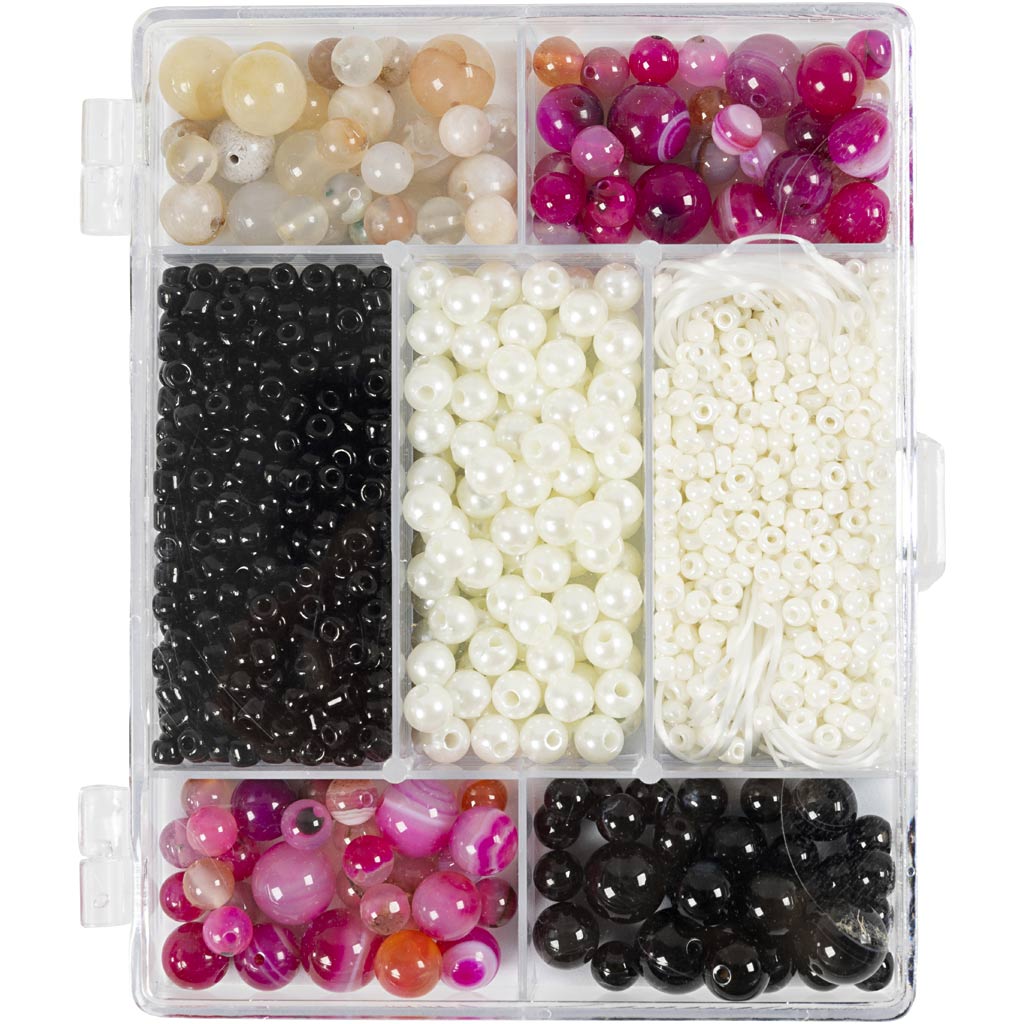 Http: www.cchobby.nl creatieve-box-sieraden-agaten-afm-2-6-10-mm-gatgrootte-0-8-1-8-mm-ca-2740-stuk-beige-zwart-roze-wit-parelmoer-1-doos