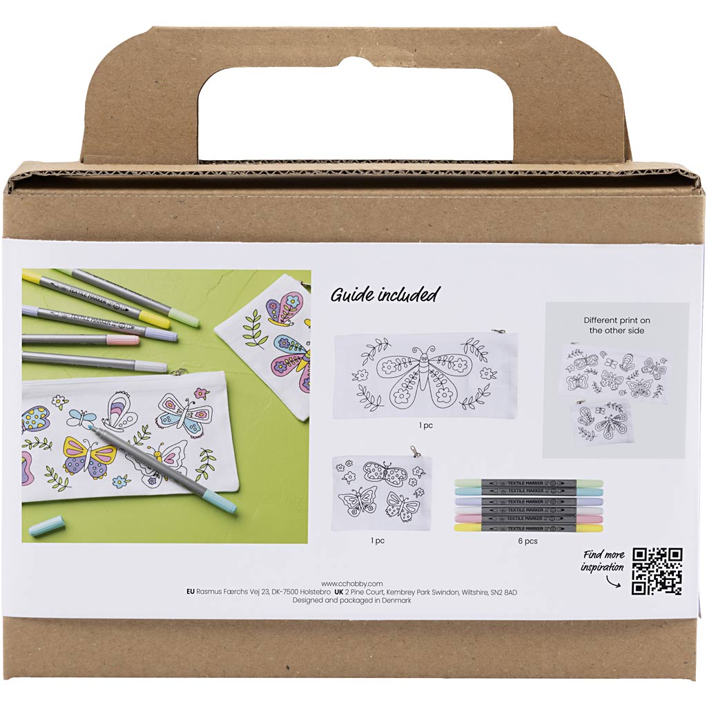 Creativ company http: www.cchobby.nl mini-hobbyset-textieldecoratie-vlinders-pastelkleuren-1-doos