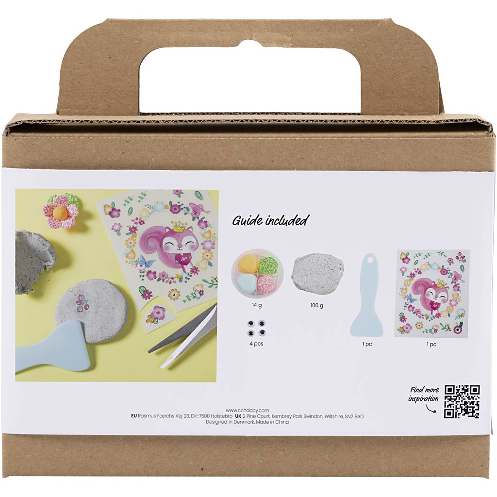 Creativ company http: www.cchobby.nl mini-hobbyset-boetseren-steen-met-insect-grijs-lichtroze-licht-turquoise-1-doos