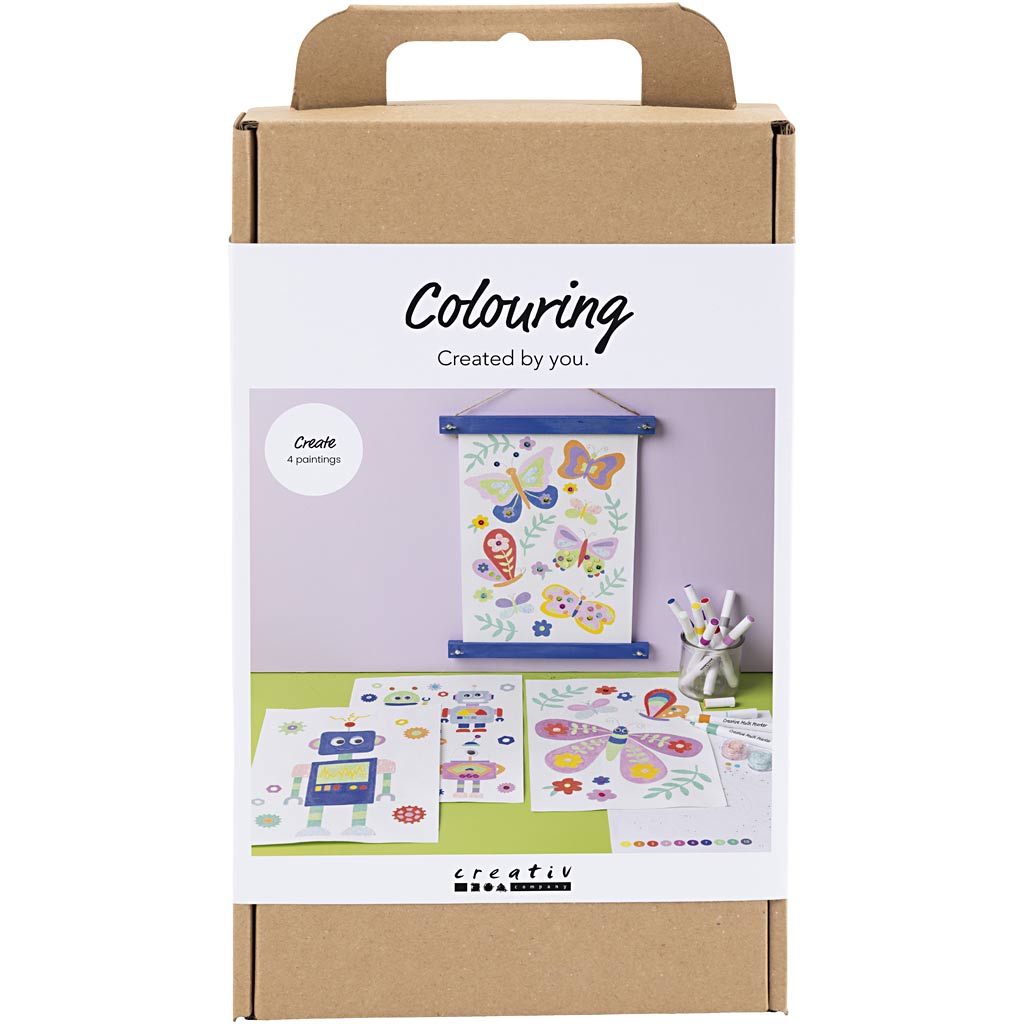 Creativ company http: www.cchobby.nl hobbyset-kleuren-vlinder-en-robot-vrolijke-kleuren-1-doos