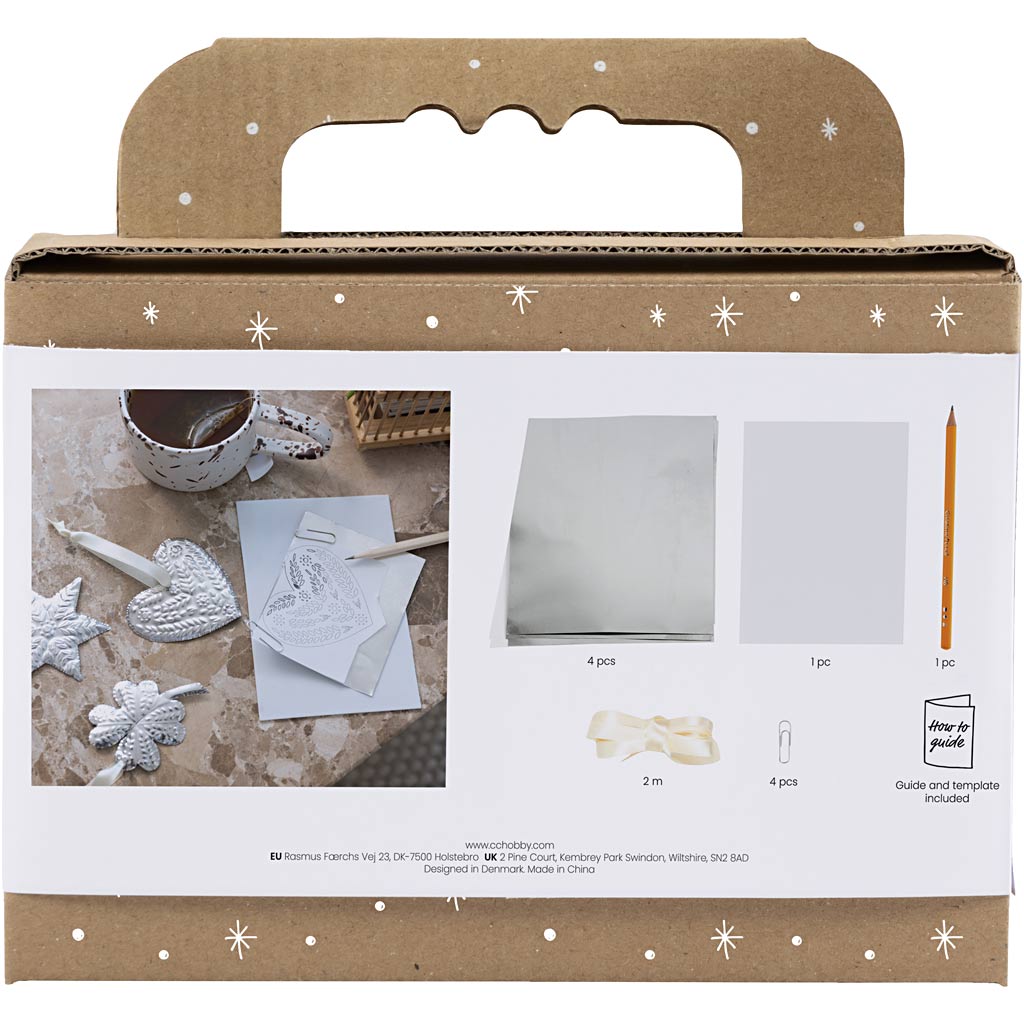 Creativ company http: www.cchobby.nl mini-hobbyset-decoratie-kerstdecoratie-silver-metal-1-doos
