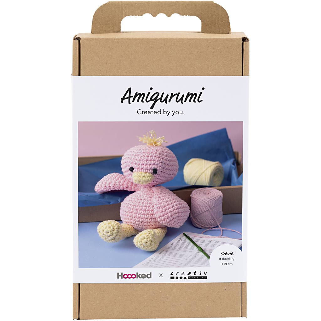 Creativ company http: www.cchobby.nl hobbyset-amigurumi-eendje-lichtroze-lichtgeel-1-doos