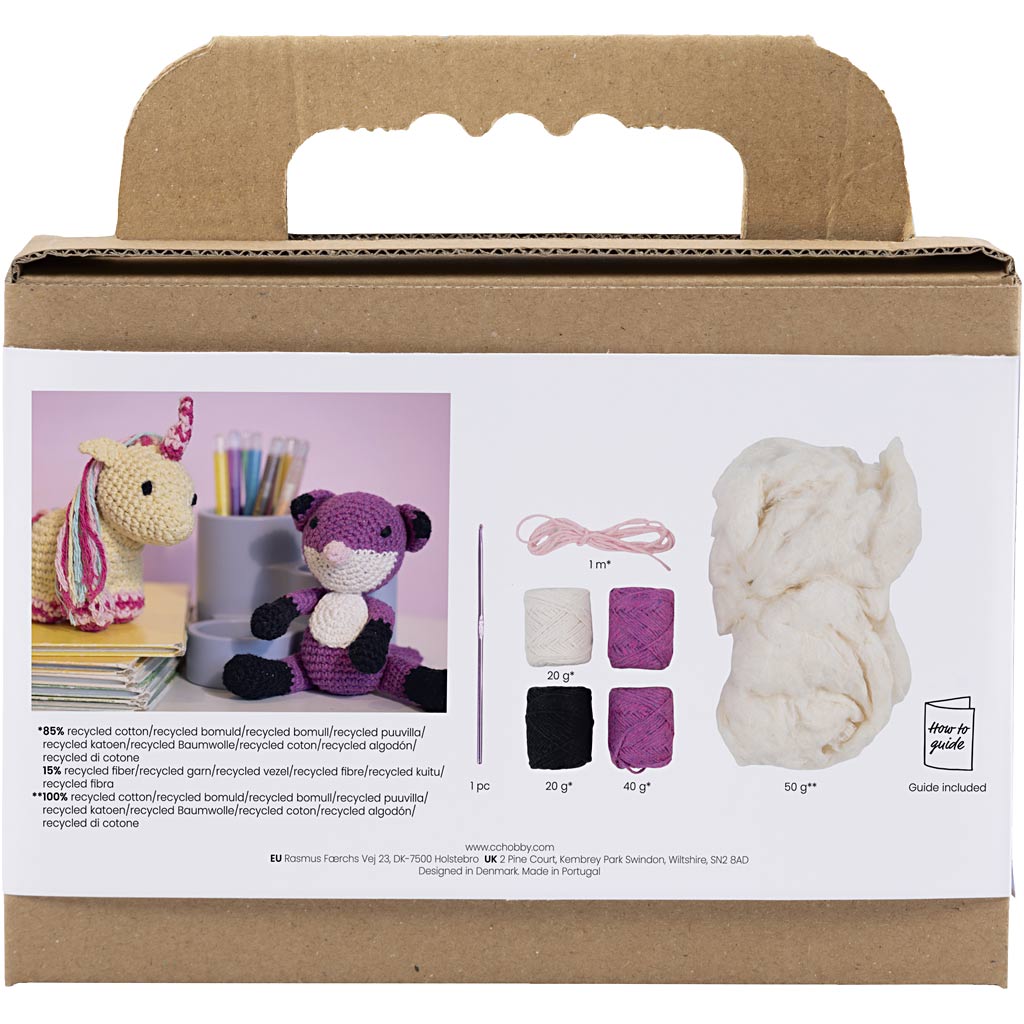 Creativ company http: www.cchobby.nl hobbyset-amigurumi-vos-zwart-plum-1-doos