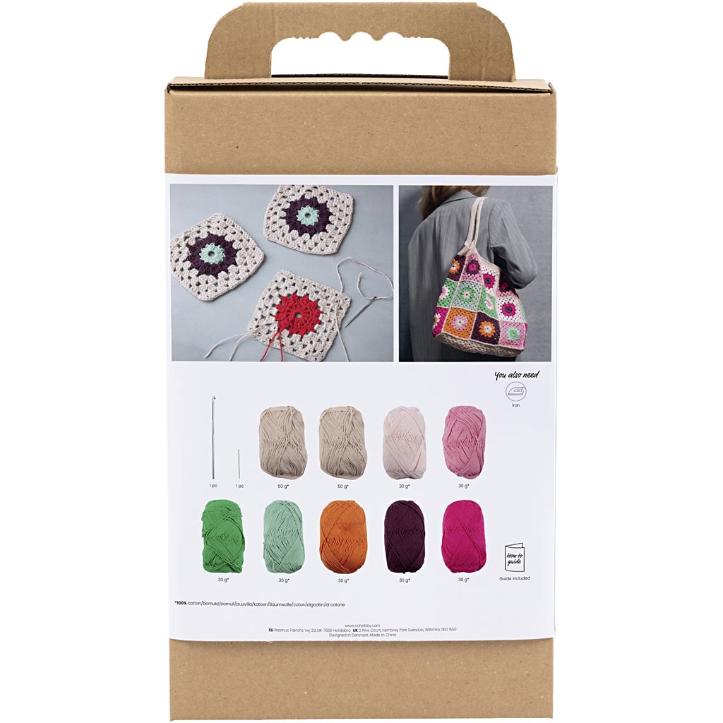Creativ company http: www.cchobby.nl hobbyset-haken-tas-kleurrijk-creme-1-doos