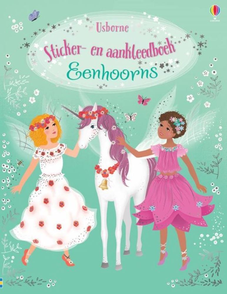 Sticker-en aankleedboek eenhoorns. 4+