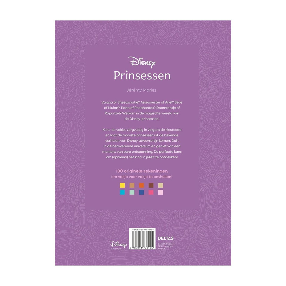 Deltas disney prinsessen - kleuren op nummer voor volwassenen