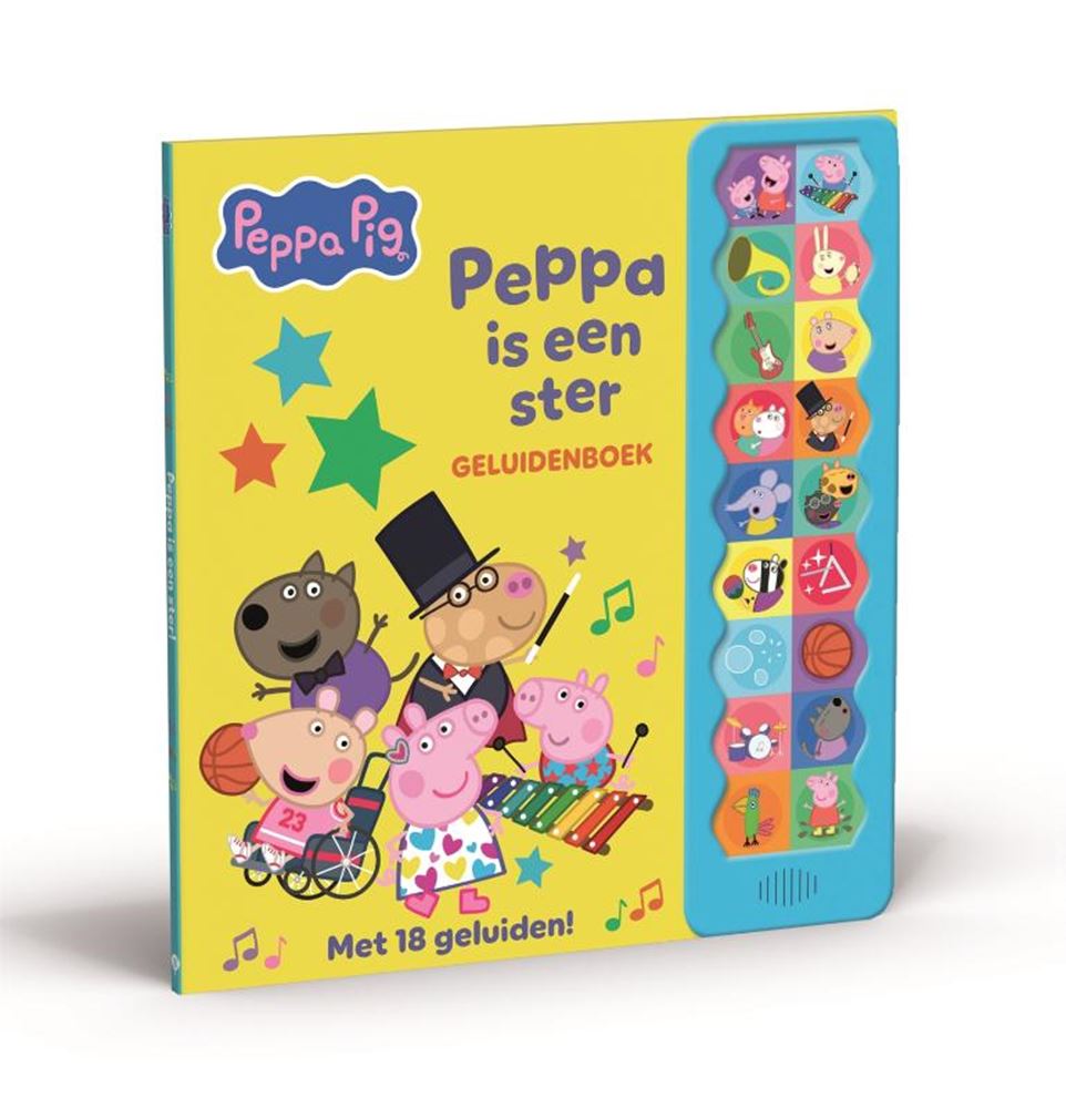 Geluidenboek peppa is een ster! 2+