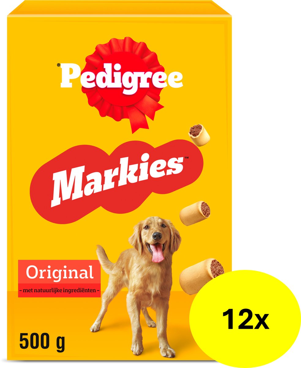 Pedigree hondensnacks - markies original koekjes - 12x500g