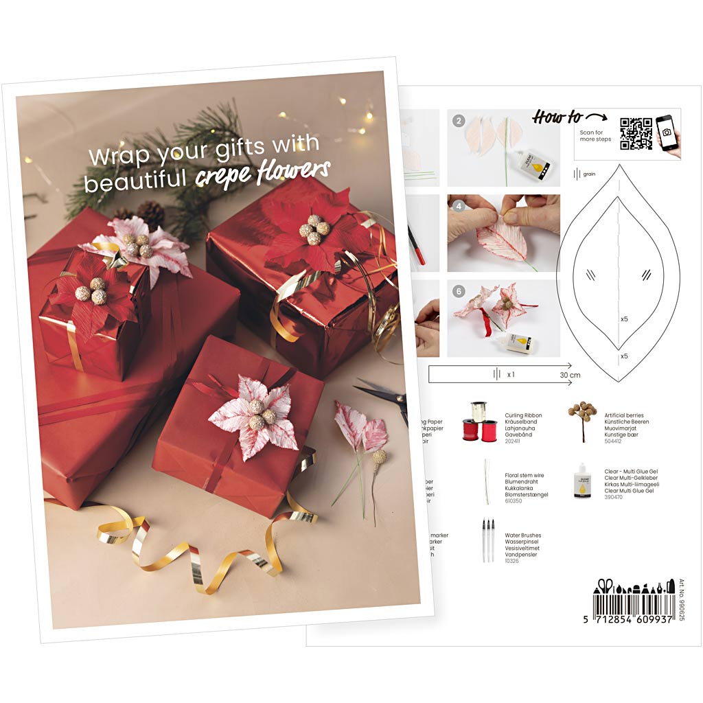 Http: www.cchobby.nl ansichtkaart-cadeaus-in-rode-verpakking-met-crepe-bloem-a5-vel-14-8x21-cm-1-stuk