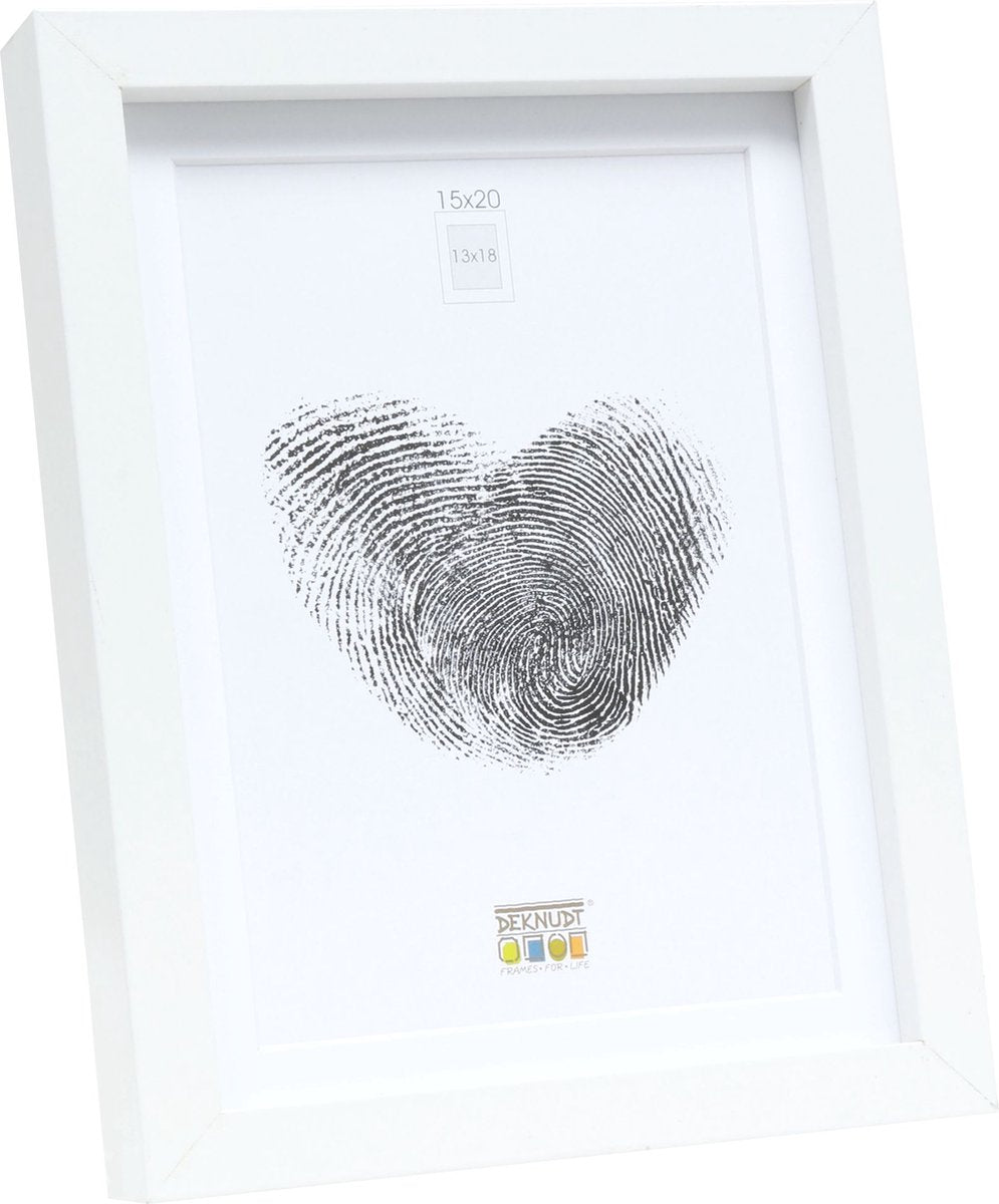 Deknudt frames fotolijst - wit met passe-partout - 13x18 cm 15x20 cm