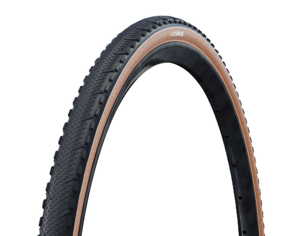 Schwalbe x-one rs pro - tlr - addix race - v-guard - 700x33c - transparent sidewall