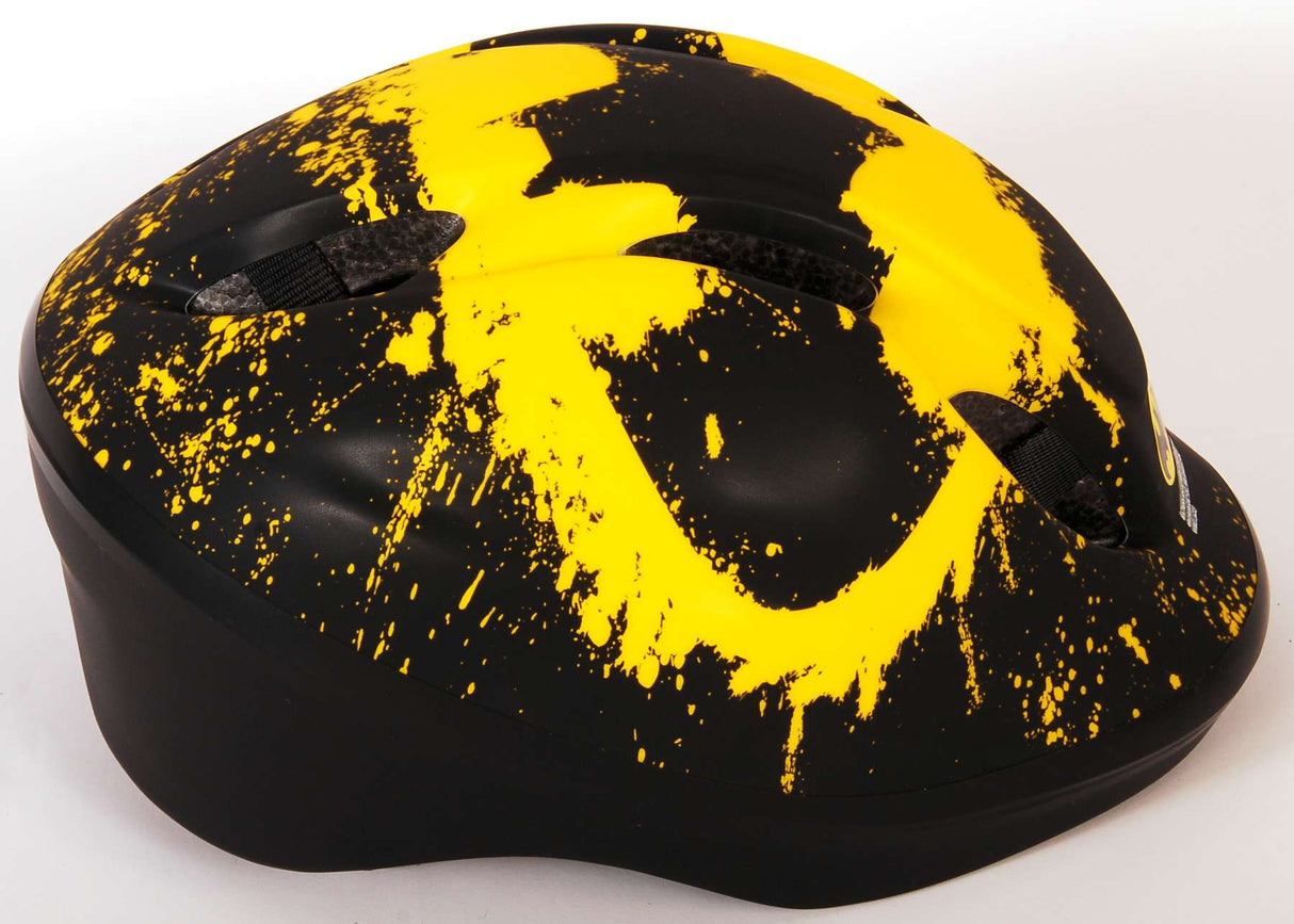 skate fietshelm Batman juniGoud 52-56 cm zwart geel