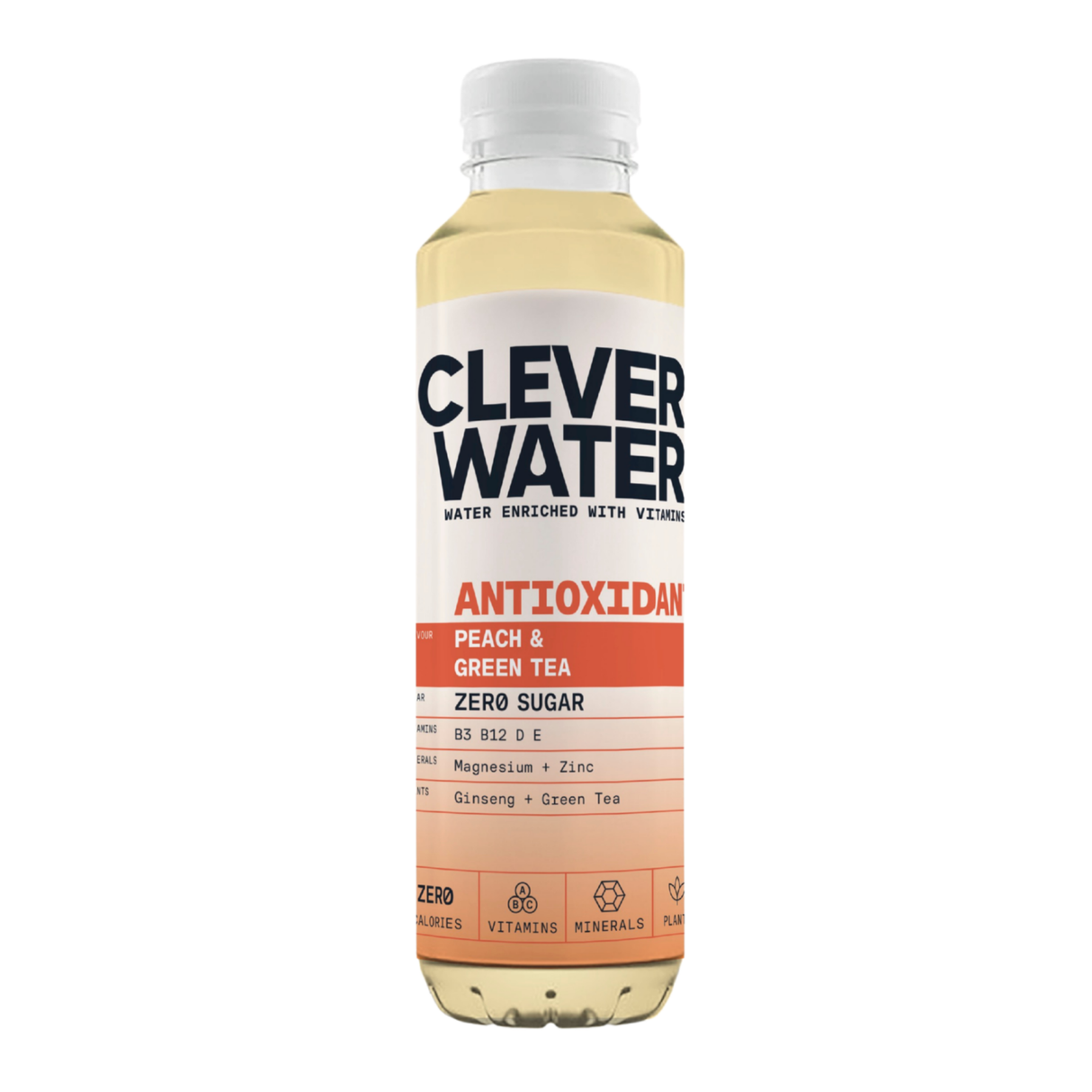 Clever water antioxidant peach green tea (12x 500ml)
