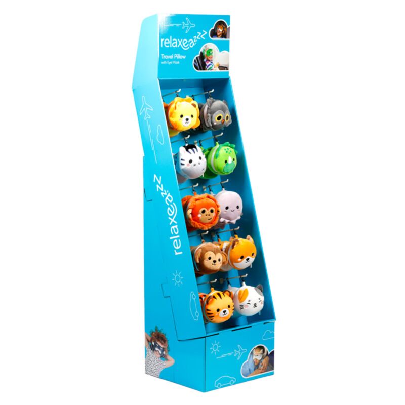 10 haken product display stand voor relaxeazzz reiskussens slaapmaskers