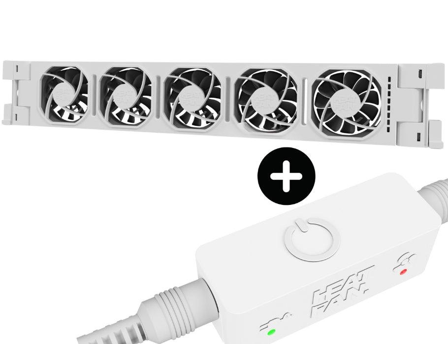 Heatfan 5 - radiatorventilator solo - wit + touch sensor