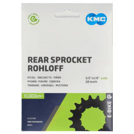 Kmc steck-zahnkranz sprocket rohloff 1 2 x 1 8 18z, aluminum