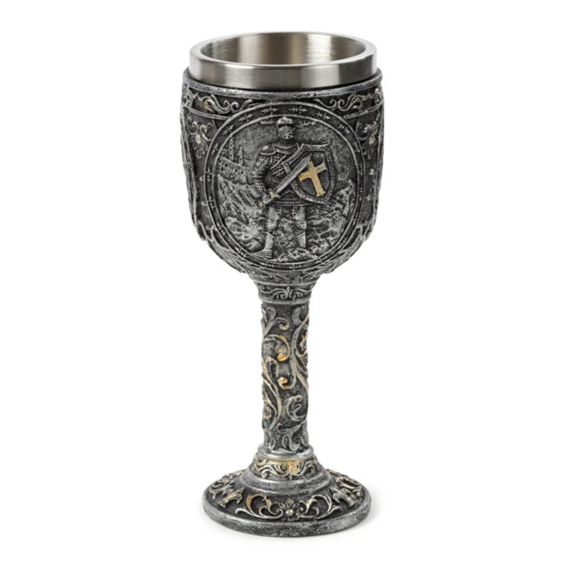 Decoratieve middeleeuwse ridder kasteel kelk