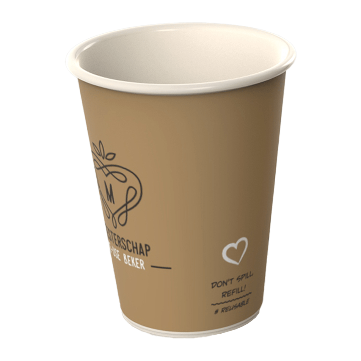 Meesterschap reusable plastic koffiebeker (400x180cc)