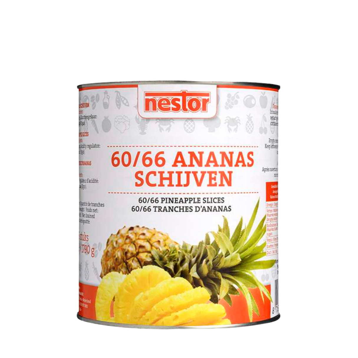 Nestor ananas schijven 60 66 (3050 gram)