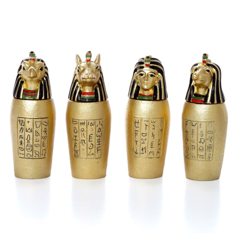 Egyptische mummie kruik goudkleurig