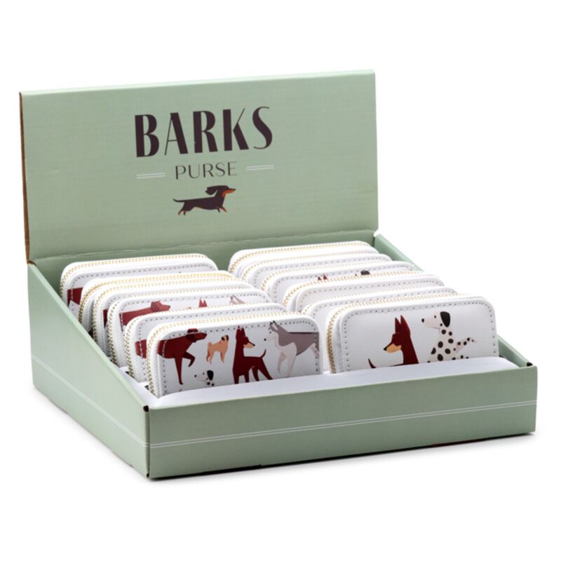 Barks hond rondrits portemonnee - small
