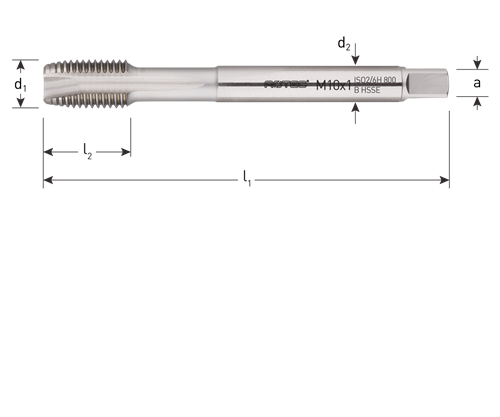 Rotec machinetap din371 mf5x0.5