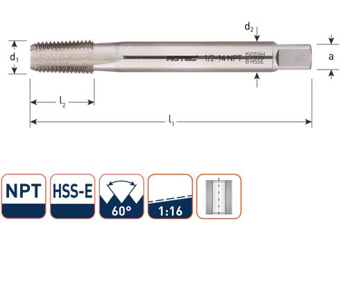Rotec machinetap din374 1 4 npt