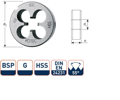Rotec ronde snijplaat bsp g5 8 hss