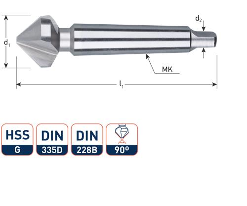 Rotec verzinkfrees 90gr. 3-snijder 50mm mk3