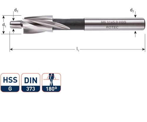 Rotec kopverzinkfrees m5 10.0 4.2