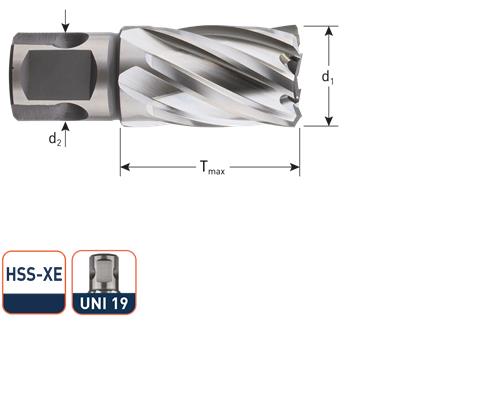 Rotec kernboor hss-xe silver-line 46.0mm sl30