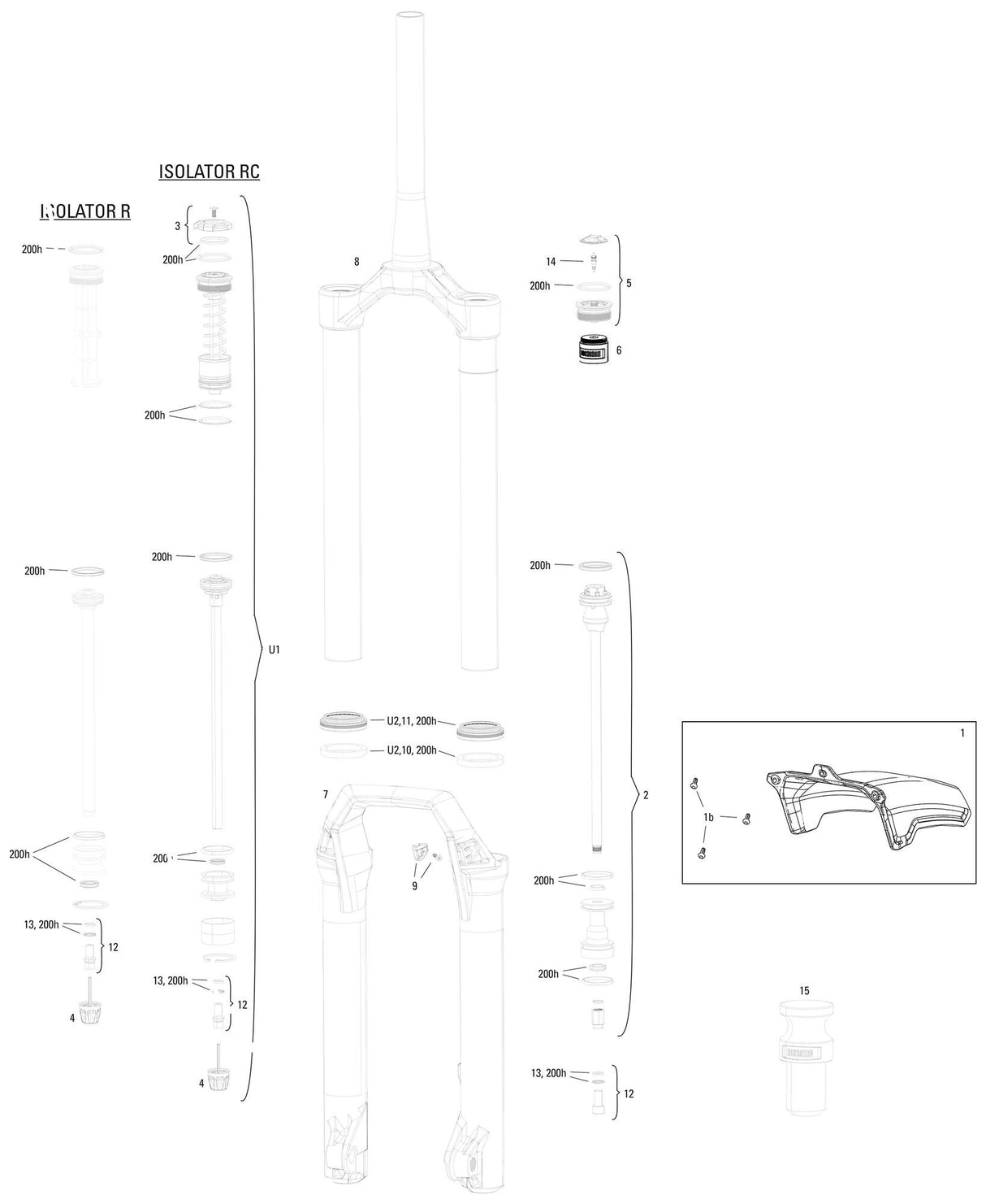 Rockshox federgabel domain rc3 sus.fork rs dom.gold is. rc3 27,5 + 29 boost 150mm