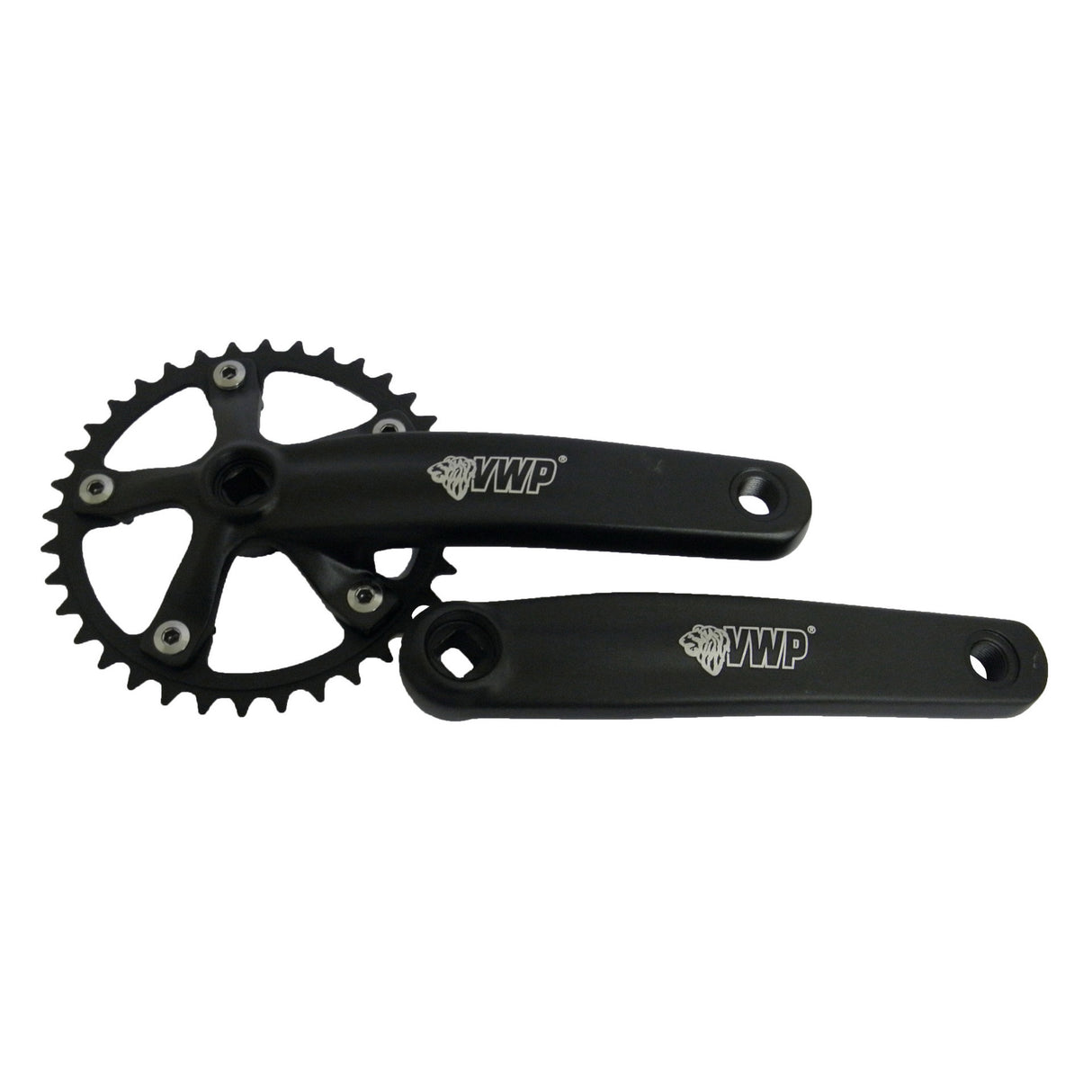 Vwp crankstel 36t bmx mini-junior 170mm zwart