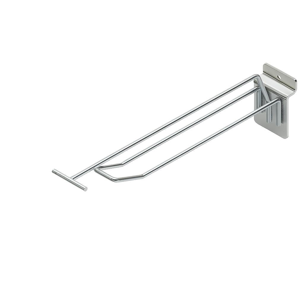 Lamelhaak dubbel d. 200 mm ø4 vv pendel glans verzinkt