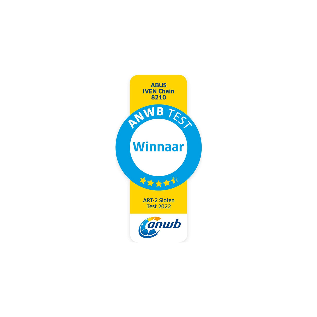 Abus Iven 8210 - 140cm, Zwart, ART2