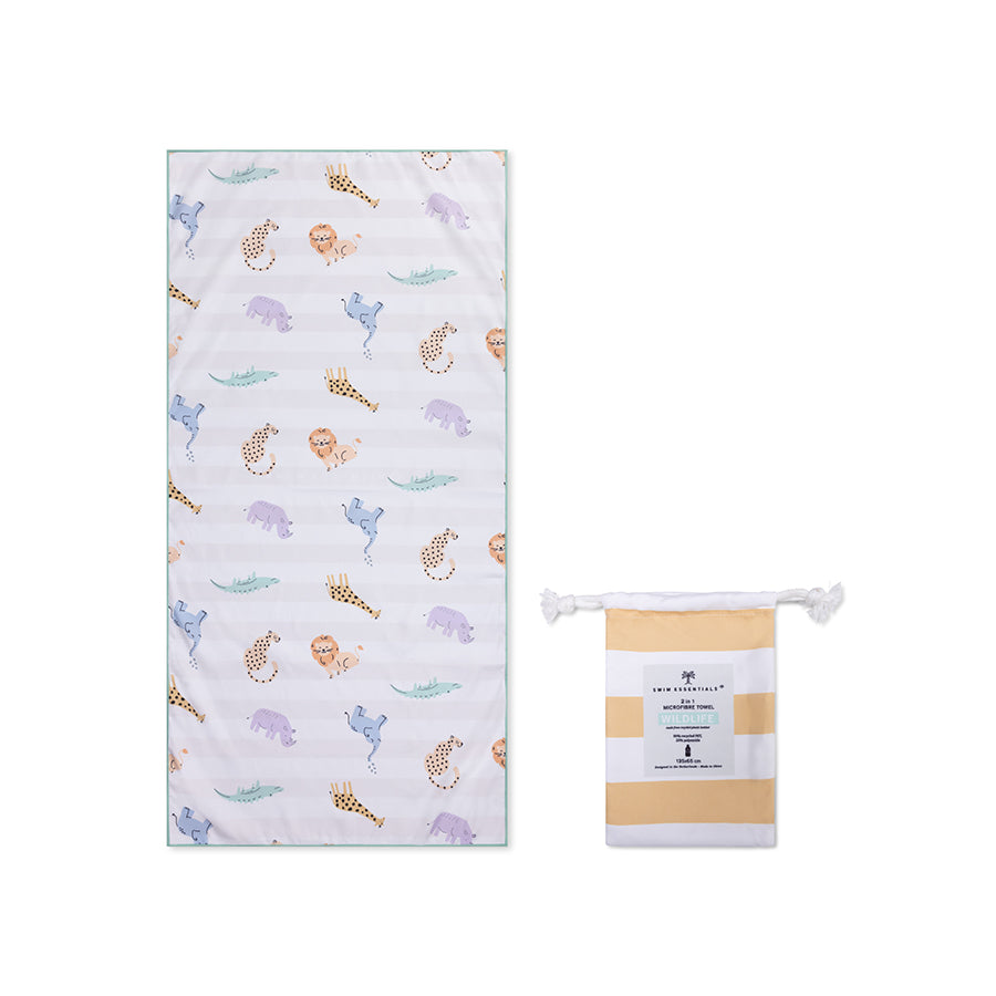 Safari | meerkleurige microvezel handdoek 135 x 65 cm